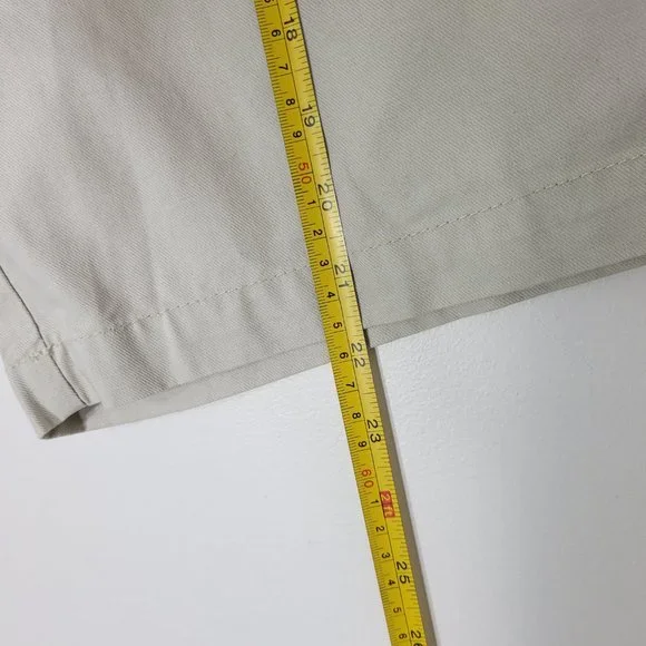 NASS Men NEW Tan 100% Cotton Casual Flat Front Cargo Shorts Pockets Zip 16 NWT - Picture 9 of 13